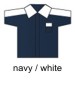 navy / white