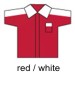 red / white